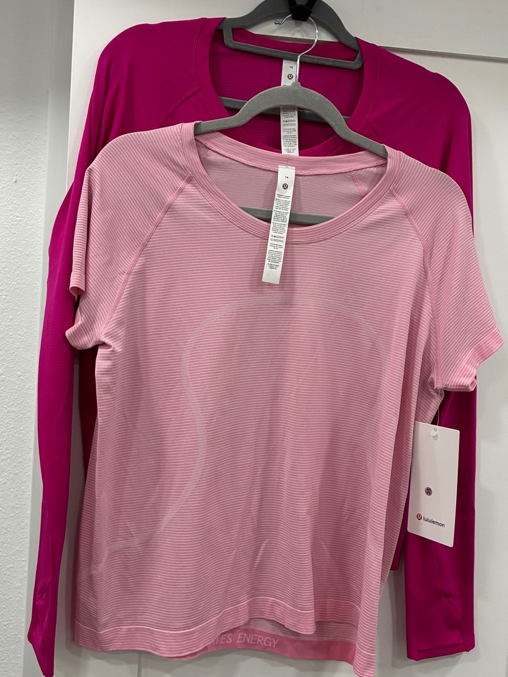 Lululemon Swiftly Tech 2.0 Pink Tops Bundle Size 14 NWT